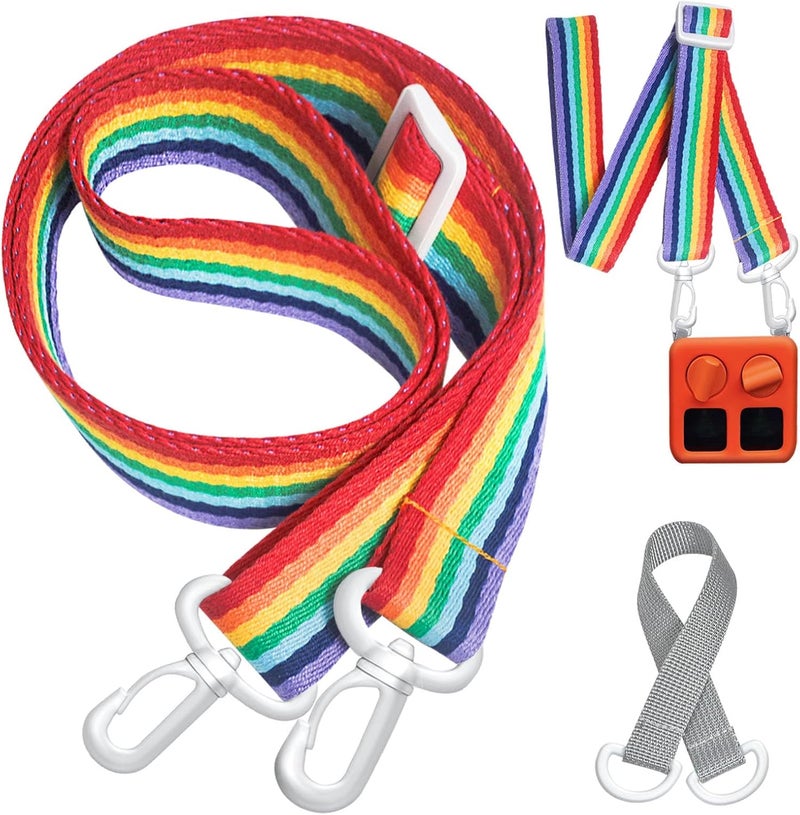 CollectHall Adjustable Shoulder Strap, Compatible with Yoto Mini Jacket, Carrying Cross-Body Strap for Adventure Jacket, Accessory for Yoto, Rainbow colors (Strap Only) - Image 1